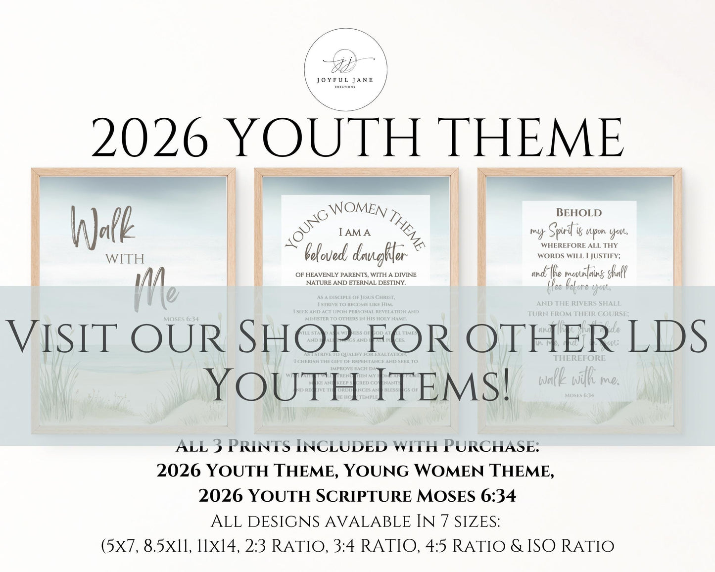 2026 Young Women Presidency Planner - "Walk with Me" Editable LDS Youth Theme Binder