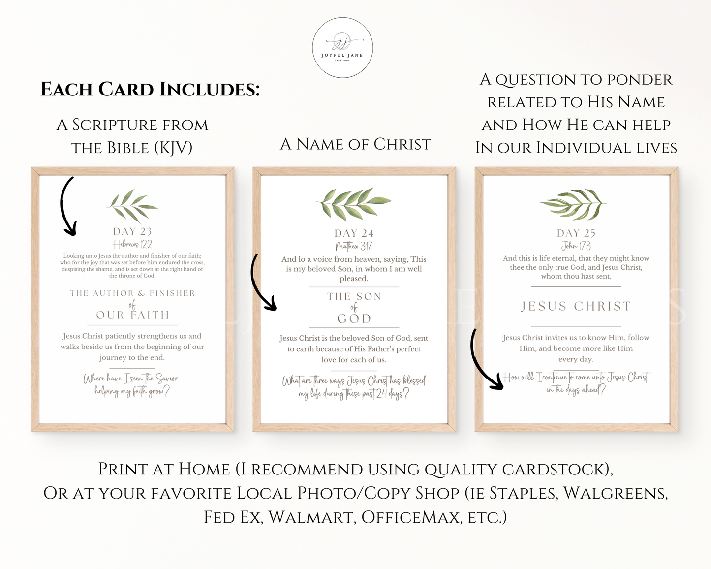 25 Days Closer to Christ – Printable Devotional Cards | Digital Download