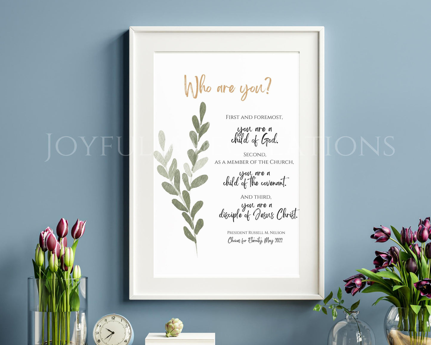 President Russell M. Nelson Quote - "Choices for Eternity" 3 Identities Printable - Digital Download