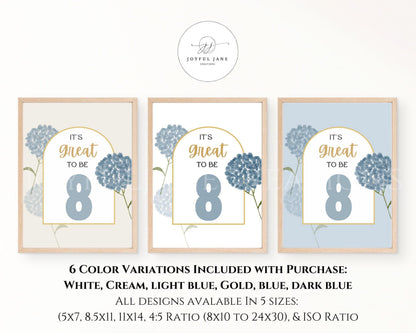 "It's Great to be 8" LDS Primary Baptism Printable - 6 Colors Available