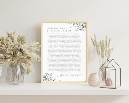 Names of Christ Printable Set - Christian Devotion Cards & Wall Art