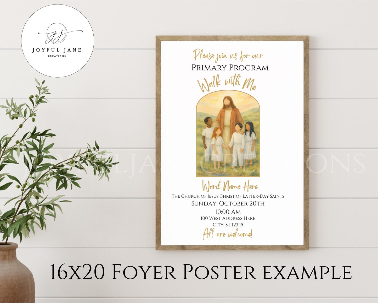 LDS Primary Program Invitation - Customizable Canva Template with Mobile Invite