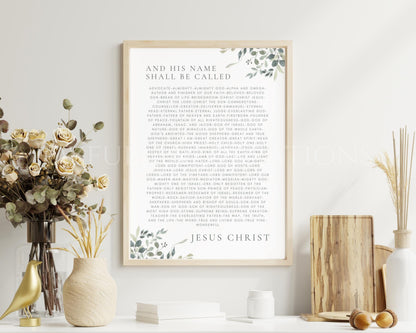 Names of Christ Printable Set - Christian Devotion Cards & Wall Art