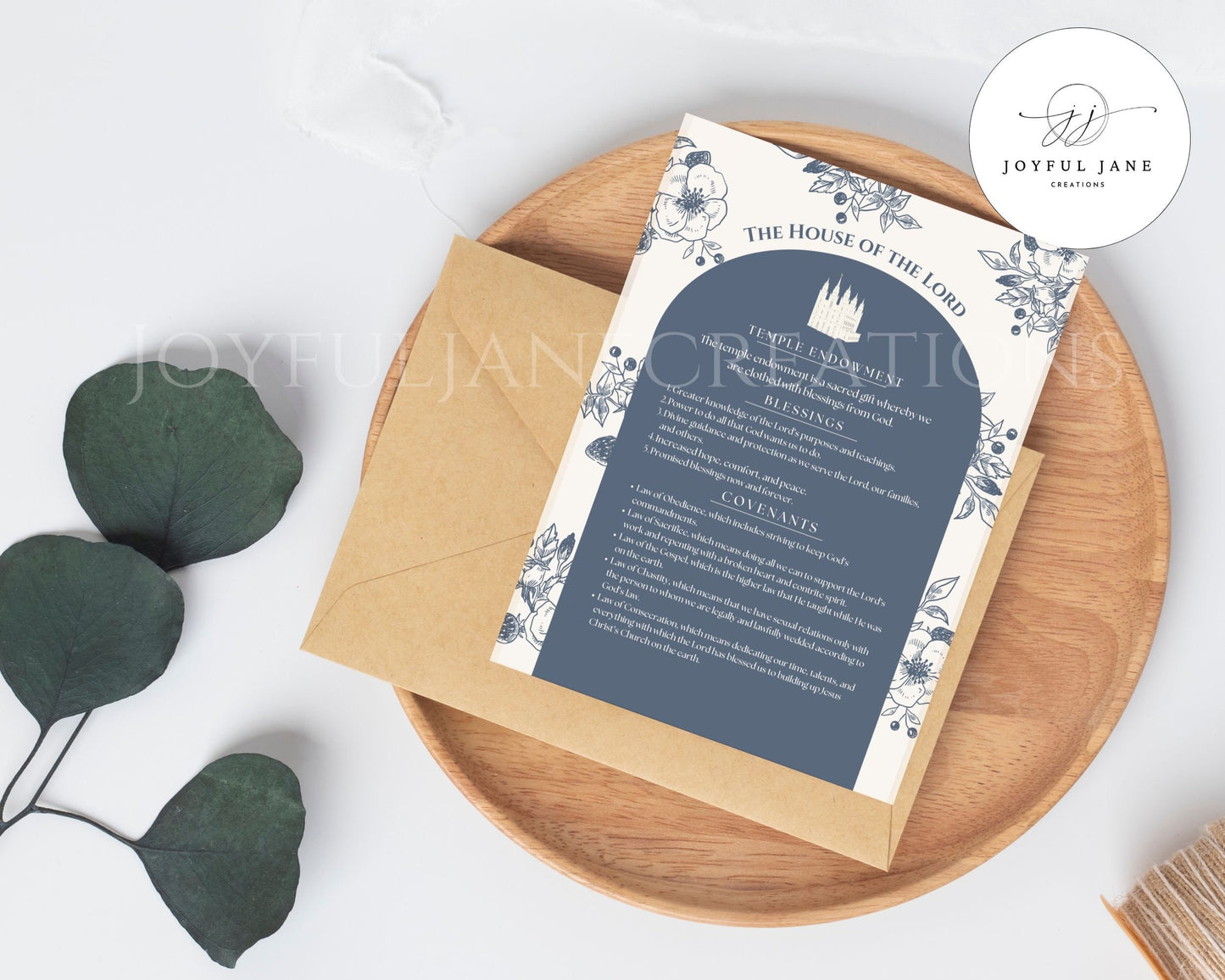 LDS Temple Covenants & Blessings Printable - Missionary & Wedding Gift