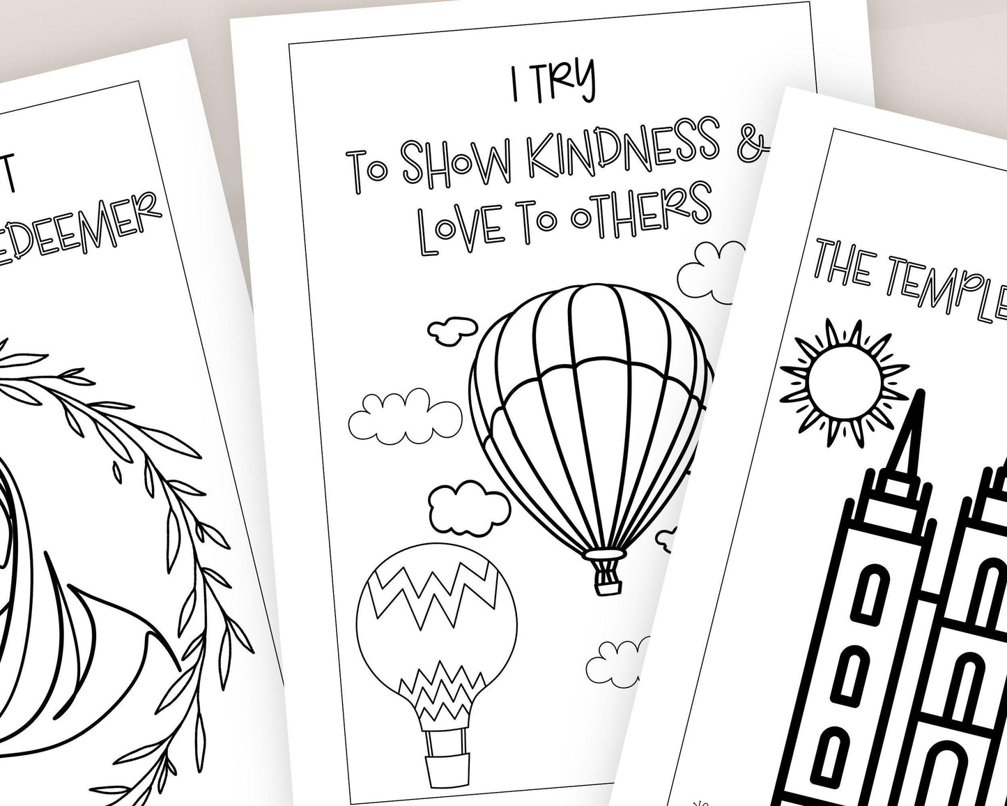 LDS Primary Affirmations Coloring Book - 35 Pages "I Am a Child of God"