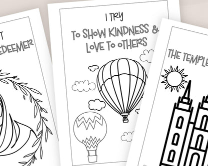 LDS Primary Affirmations Coloring Book - 35 Pages "I Am a Child of God"