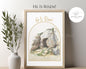 "He is Risen" Easter Wall Art - Jesus Christ Victorious Holy Week Printable