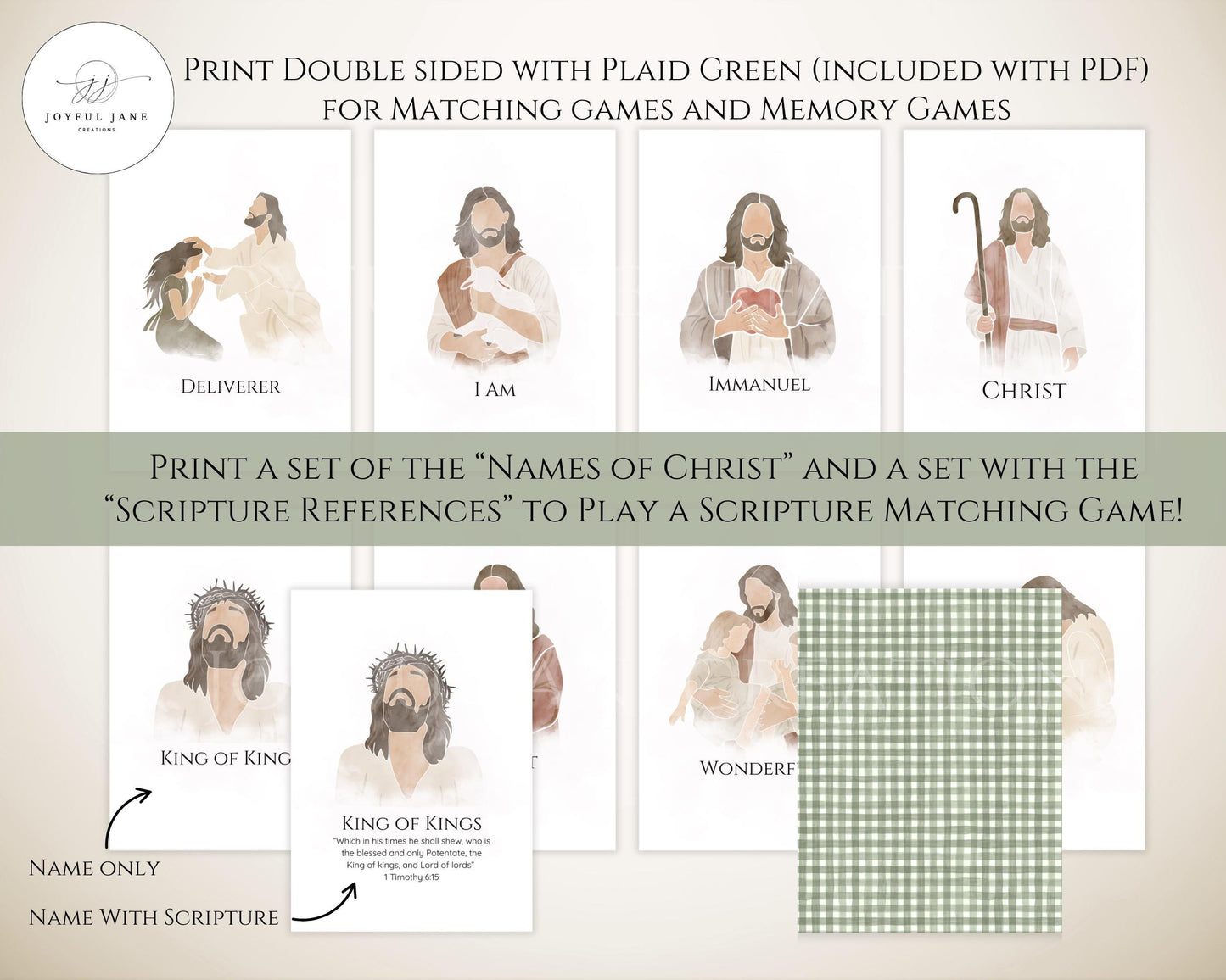 Names of Christ Advent Countdown Cards - Christmas & Easter Devotion Printable