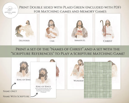 Names of Christ Advent Countdown Cards - Christmas & Easter Devotion Printable