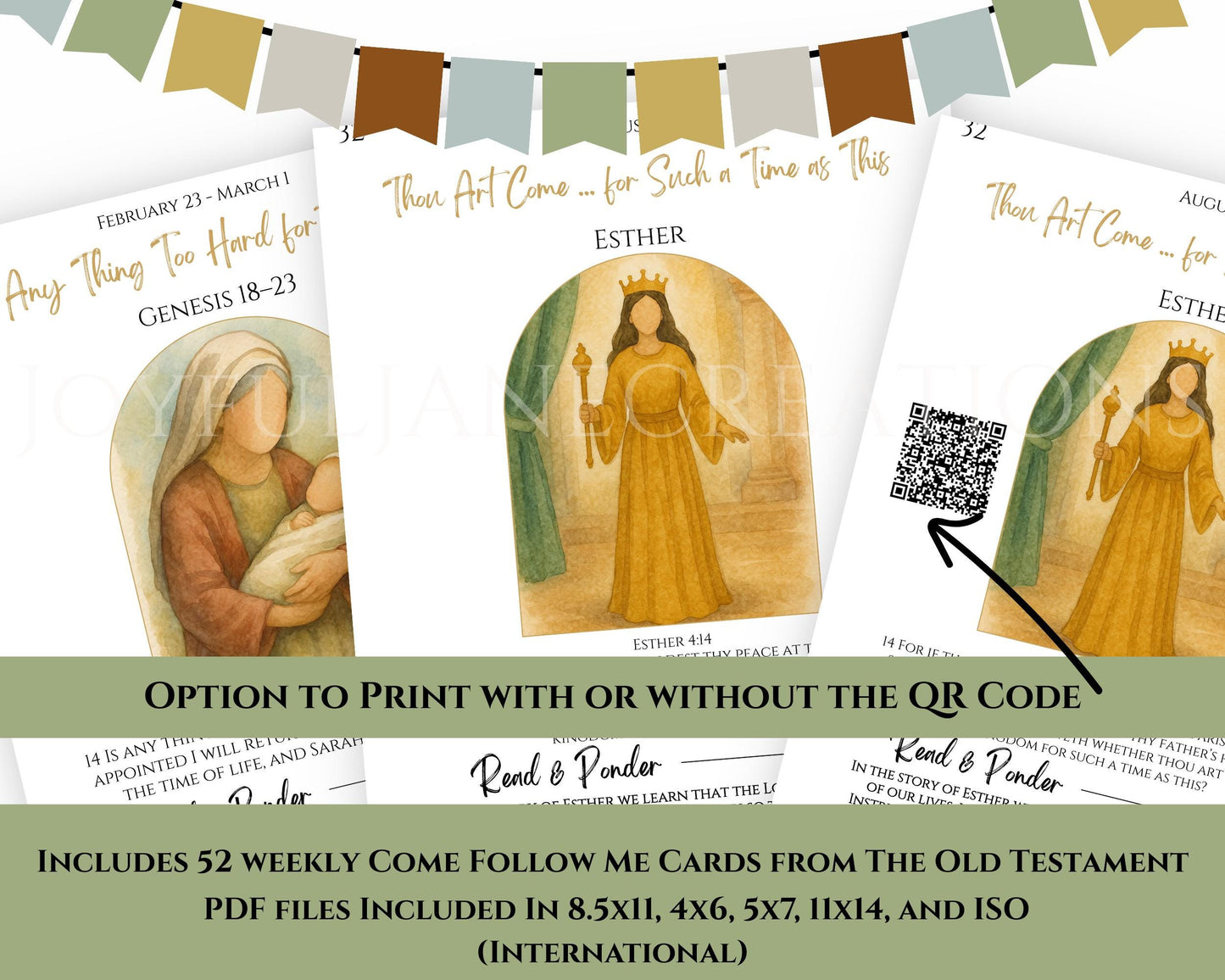 2026 Come Follow Me Old Testament Study Cards - LDS Weekly Scripture Printables
