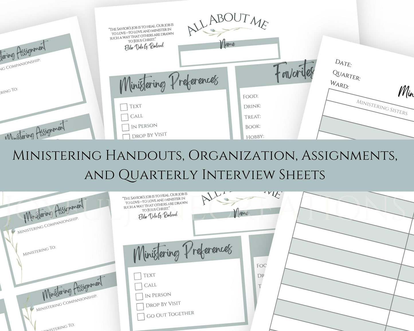 LDS Relief Society Presidency Planner - 2026 Editable Binder with Newsletter & Calendar