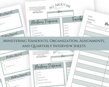 LDS Relief Society Presidency Planner - 2026 Editable Binder with Newsletter & Calendar