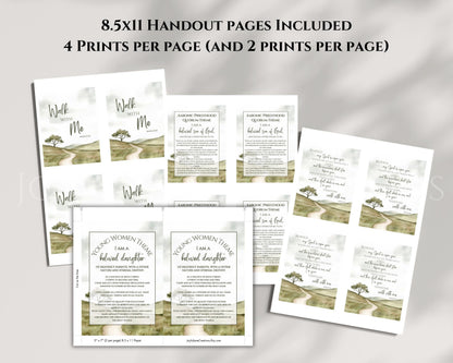 2026 LDS Youth Theme Bundle - "Walk with Me" Moses 6:34 - 4 Design Set