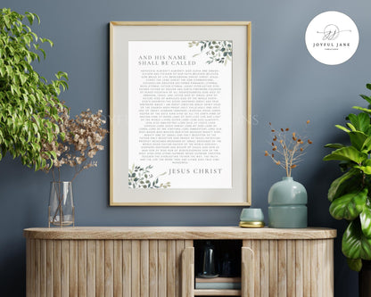 Names of Christ Printable Set - Christian Devotion Cards & Wall Art