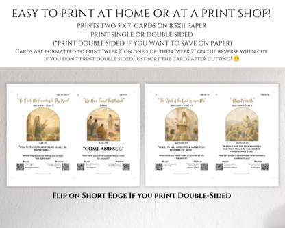 2027 Come Follow Me New Testament Printable Scripture Cards – LDS Weekly Study Cards