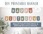 Happy Birthday Banner Printable - DIY Party Decoration Digital Download