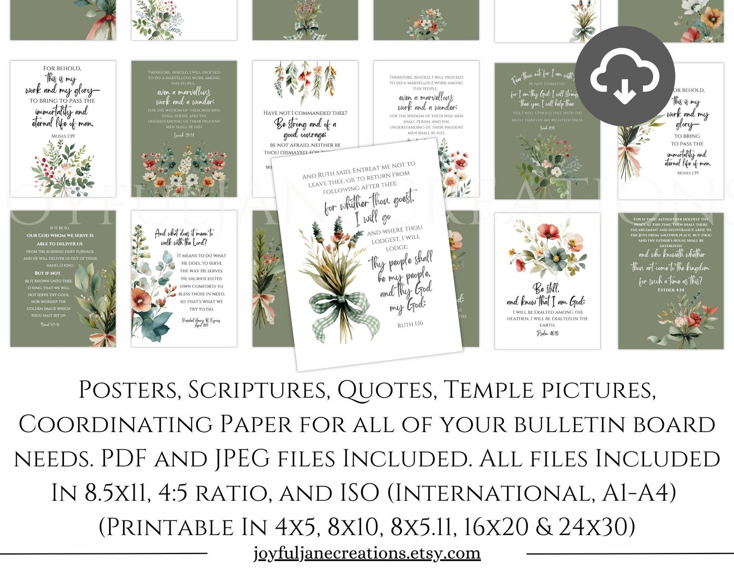 2026 LDS Youth Theme Bulletin Board Kit - "Walk with Me" Complete Digital Package