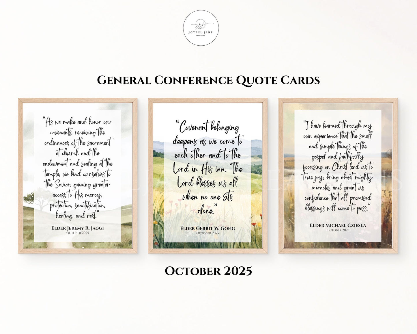 October 2025 General Conference Quote Cards - 34 Printable Quotes for Study & Lessons