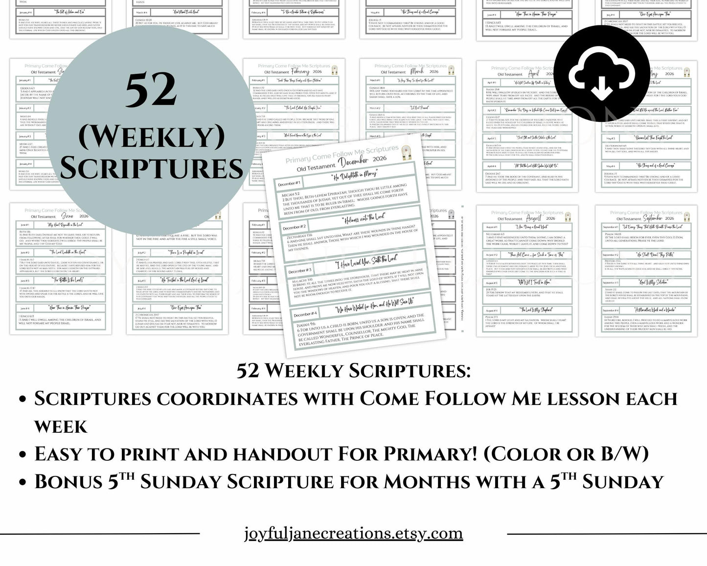 2026 LDS Primary Talks - 104 Pre-Written Talks & 52 Scriptures for Old Testament