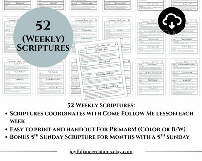 2026 LDS Primary Talks - 104 Pre-Written Talks & 52 Scriptures for Old Testament