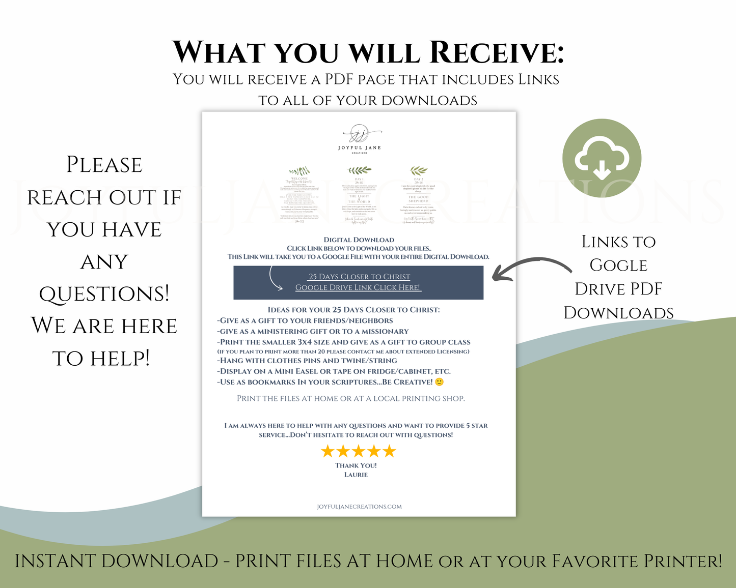 25 Days Closer to Christ – Printable Devotional Cards | Digital Download