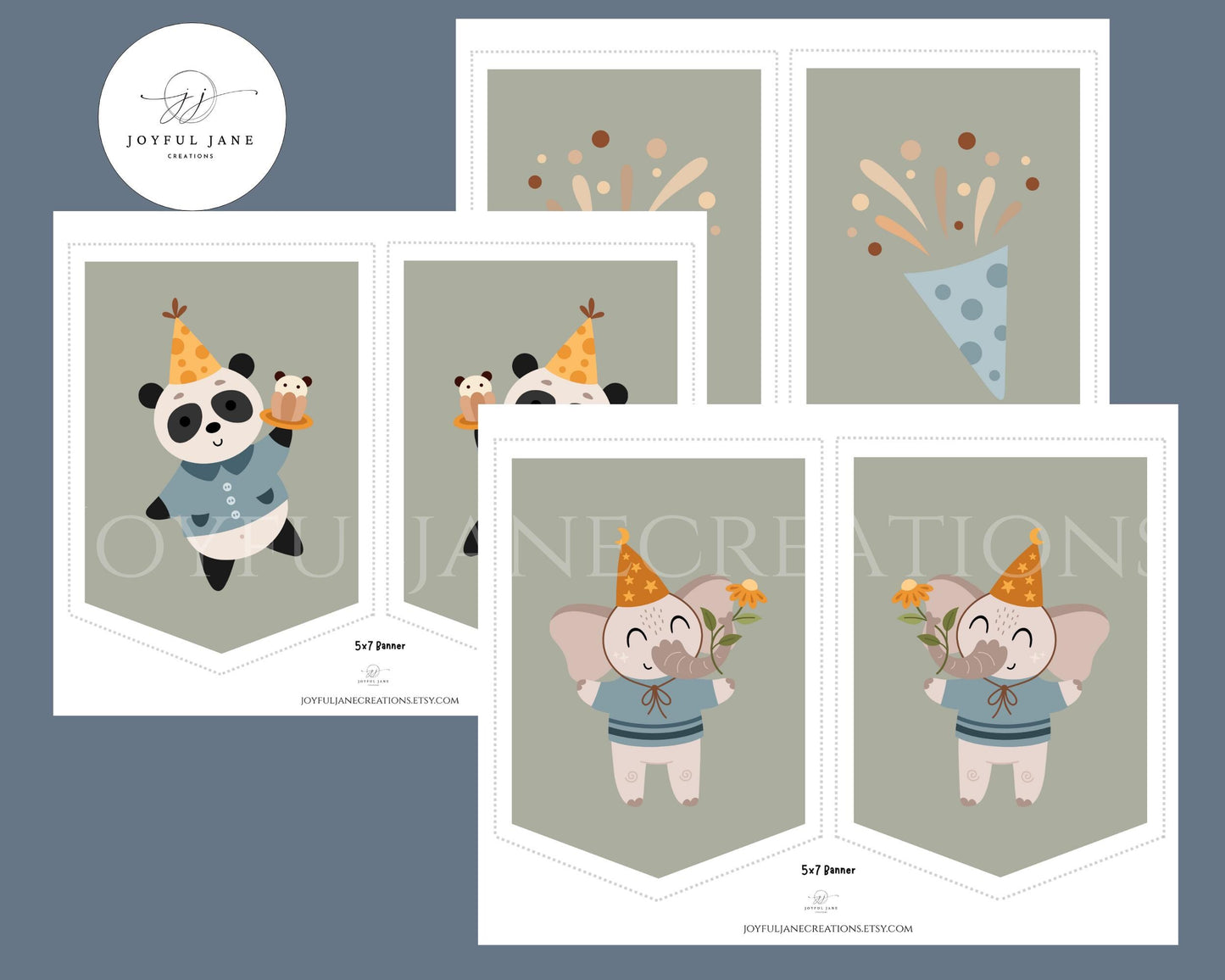 Happy Birthday Banner Printable - DIY Party Decoration Digital Download
