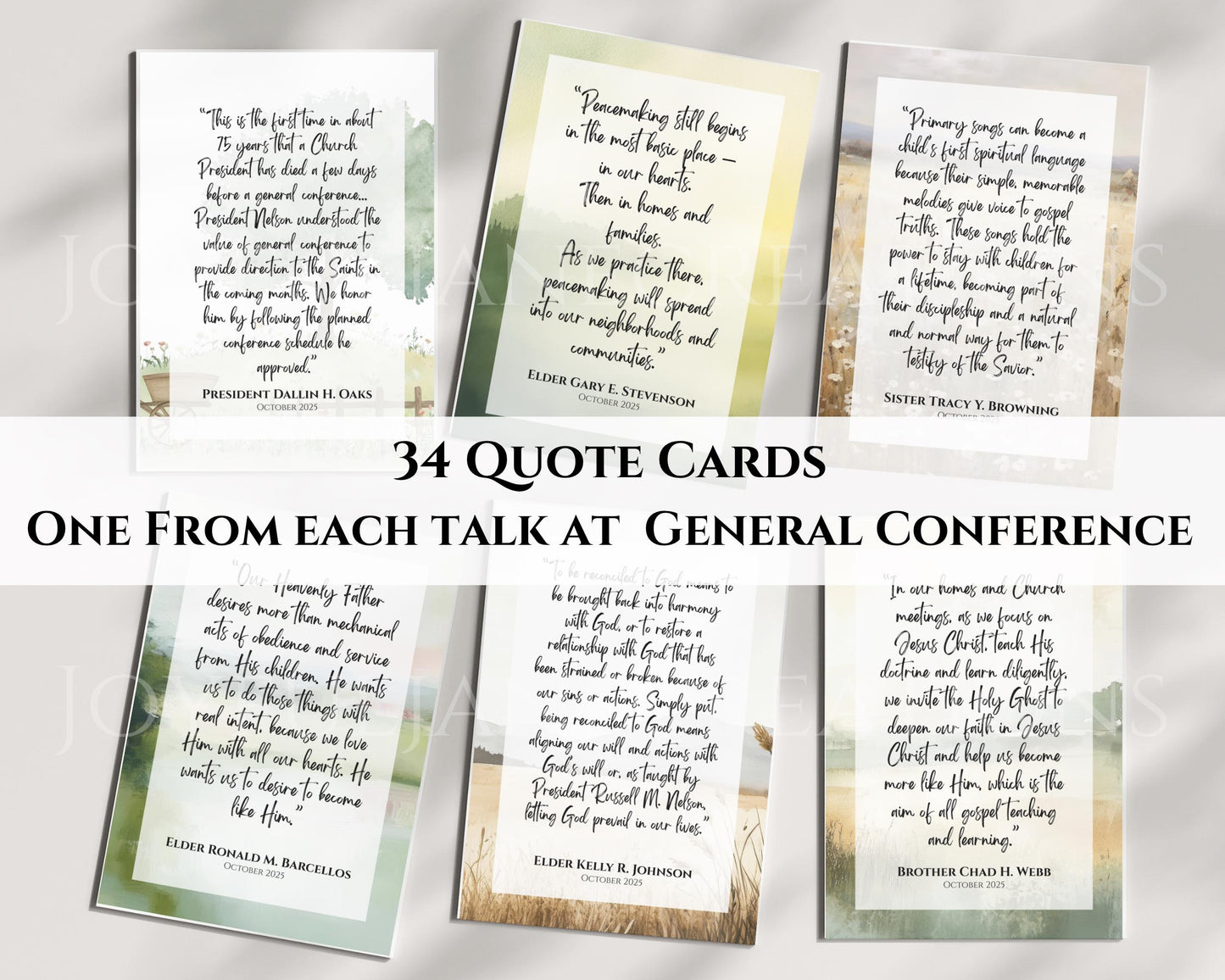 October 2025 General Conference Quote Cards - 34 Printable Quotes for Study & Lessons
