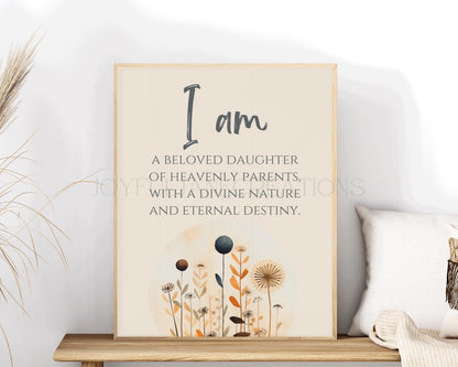 Young Women Theme Affirmation Cards - 7-Card Printable Set - Digital Download