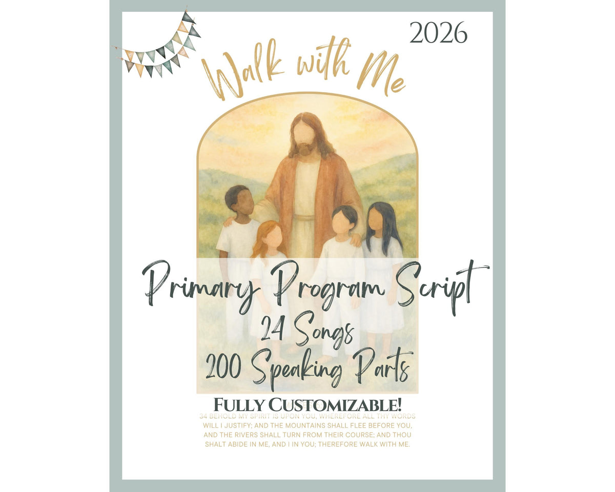 2026 LDS Primary Program Script - Customizable Old Testament Presentat ...