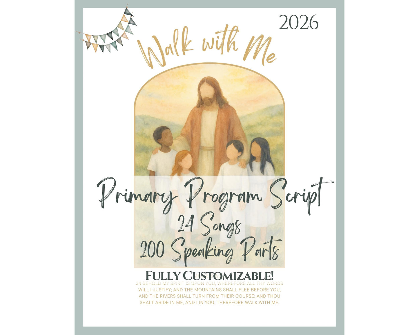 2026 LDS Primary Program Script - Customizable Old Testament Presentation Outline