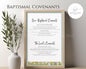 LDS Baptismal Covenants Printable - Baptism Gift & Reminder Poster