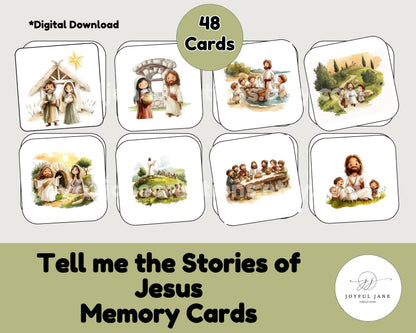 Jesus Memory Match Cards - Christian Education Printable for Kids & Families