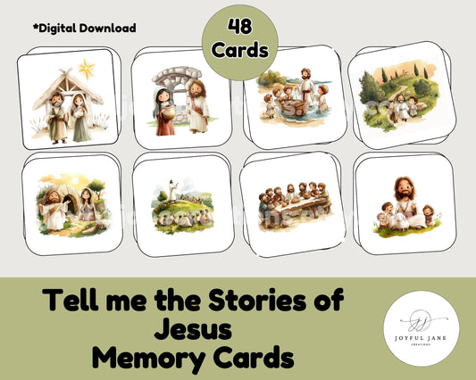 Jesus Memory Match Cards - Christian Education Printable for Kids & Families
