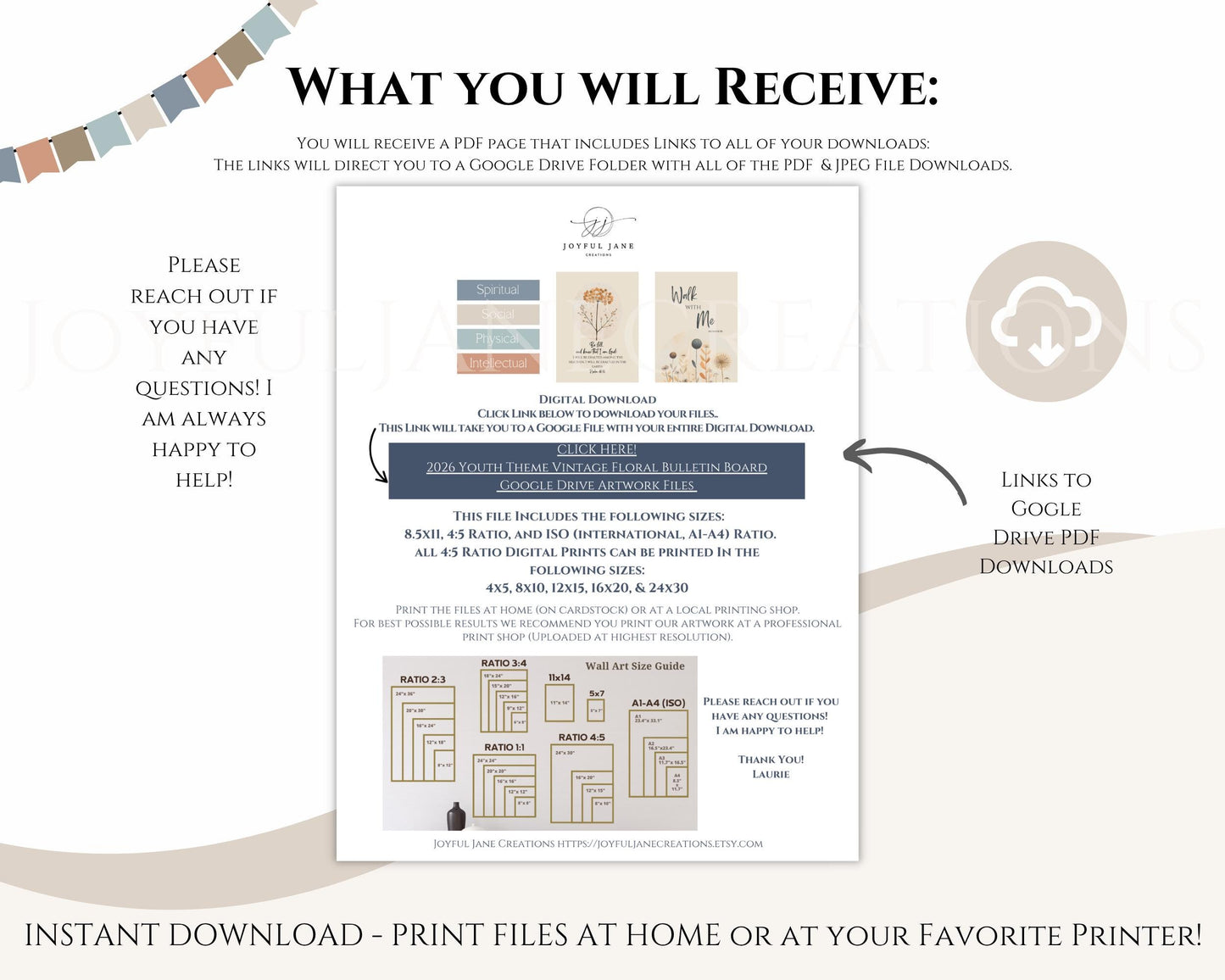 2026 LDS Youth Theme Bulletin Board Kit - "Walk with Me" Complete Digital Package