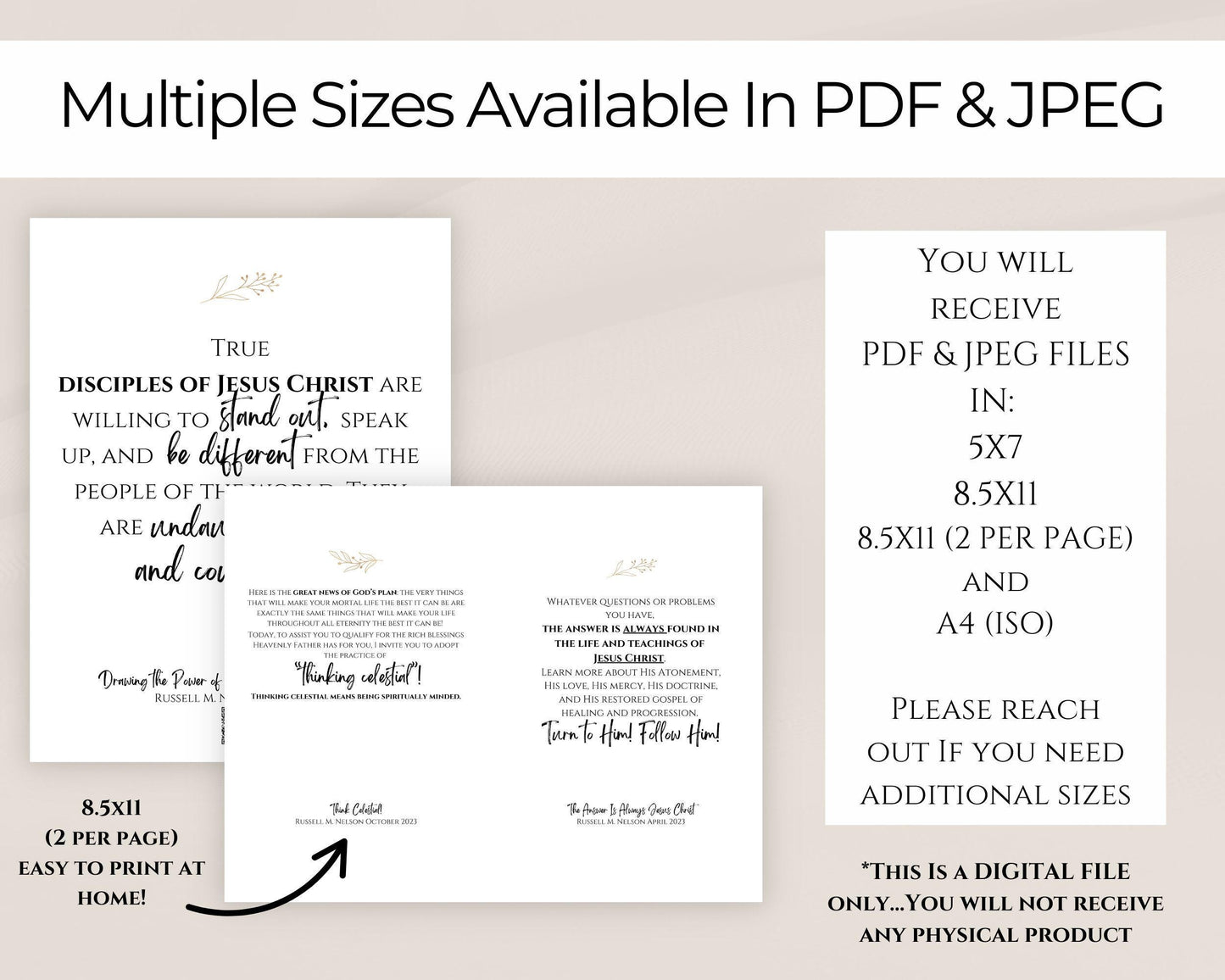 President Russell M. Nelson - 50 Printable Quote Cards with QR Codes - Digital Download