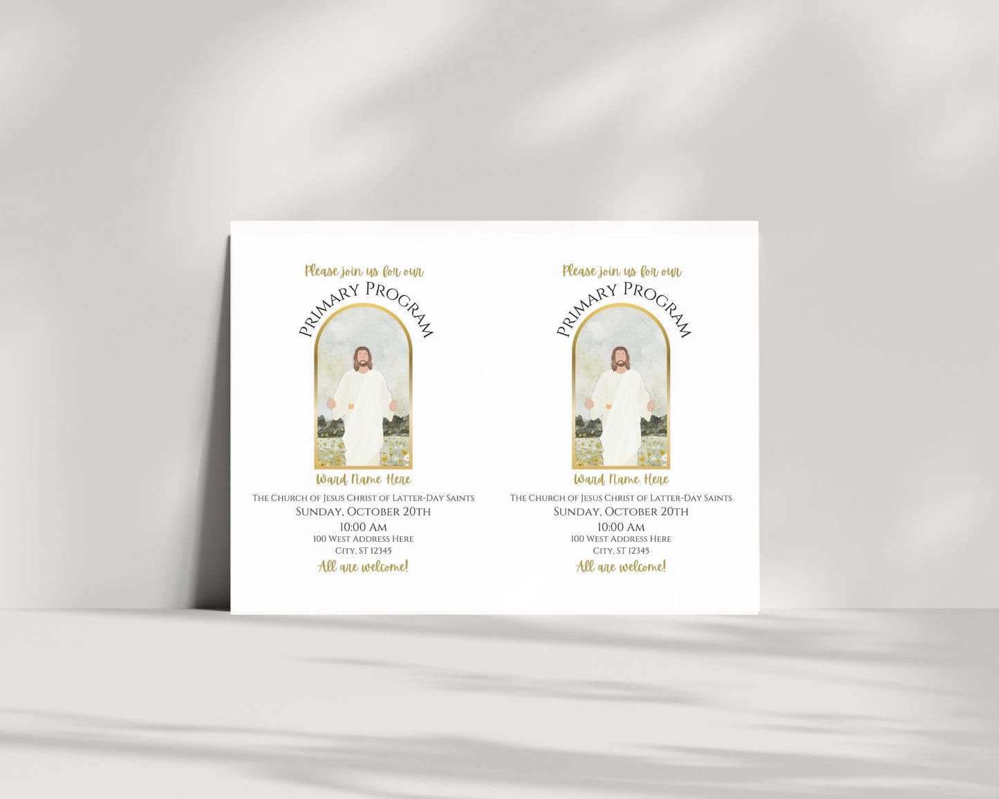 LDS Primary Program Invitation - Customizable Canva Template with Mobile Invite
