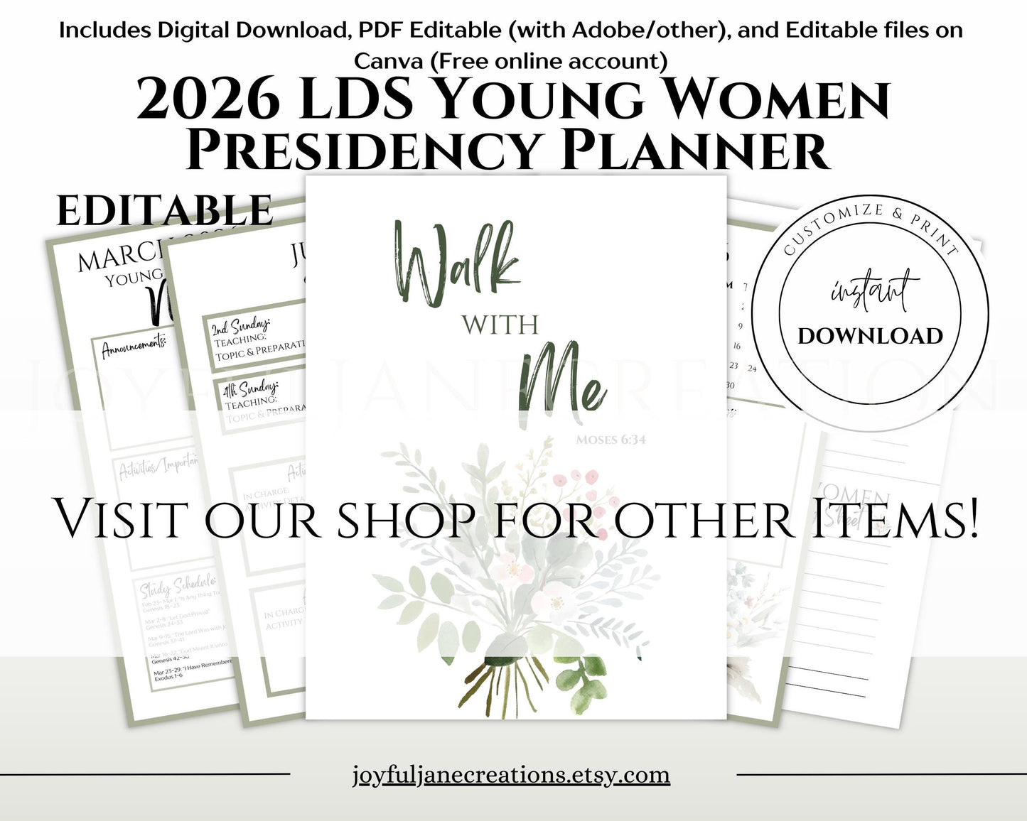 "Young Women Greeter Thank You Handout - LDS Youth Printable"