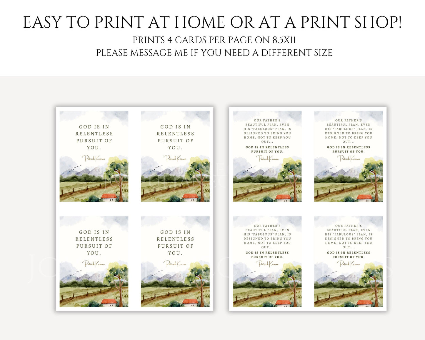 Patrick Kearon Quote - "God is in Relentless Pursuit of You" - LDS Conference Printable - Digital Download
