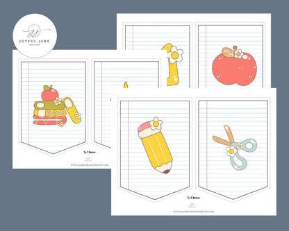 DIY Printable Banner Kit - Back to School