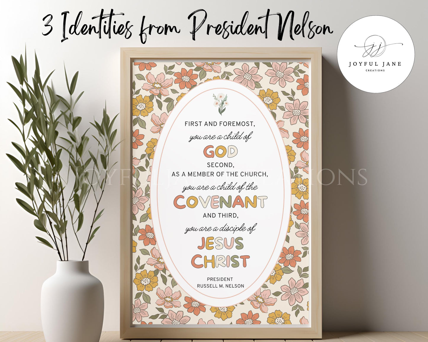 "Choices for Eternity" Russell M. Nelson Quote - 3 Identities LDS Youth Printable