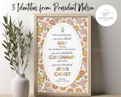 "Choices for Eternity" Russell M. Nelson Quote - 3 Identities LDS Youth Printable