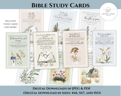 KJV Scripture Cards - 52 Week Bible Study & Memorization Set "Rooted and Grounded"