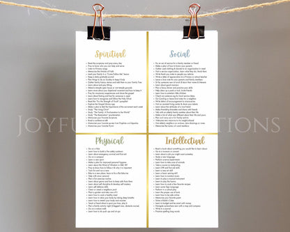 LDS Children & Youth SIPS Goal Sheet - Luke 2:52 Printable with Editable Canva Template