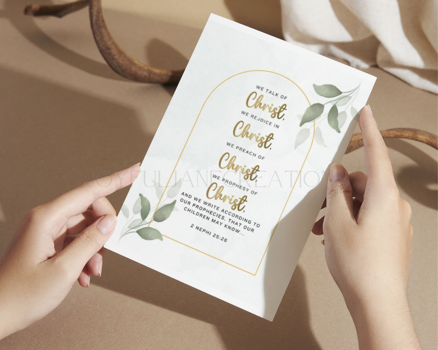 2 Nephi 25:26 Scripture Art - "We Talk of Christ" Book of Mormon Printable
