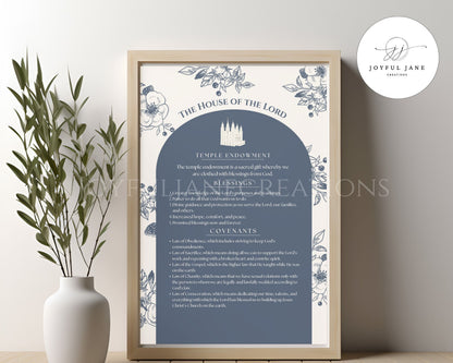 LDS Temple Covenants & Blessings Printable - Missionary & Wedding Gift