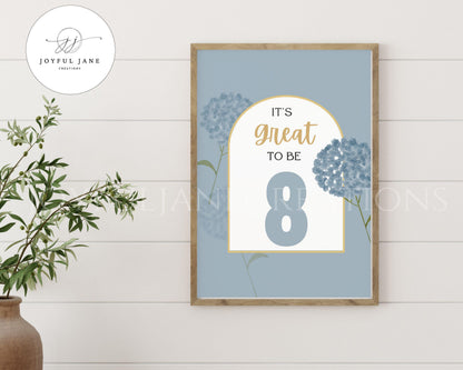 "It's Great to be 8" LDS Primary Baptism Printable - 6 Colors Available