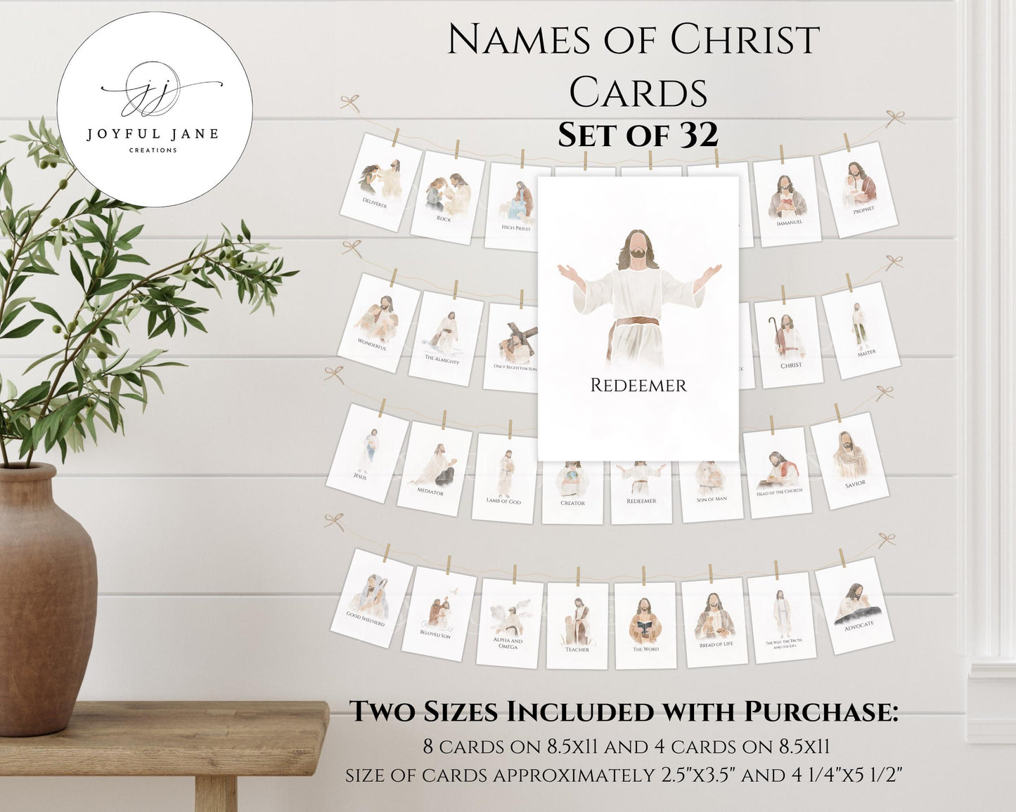 Names of Christ Advent Countdown Cards - Christmas & Easter Devotion Printable