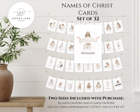 Names of Christ Advent Countdown Cards - Christmas & Easter Devotion Printable