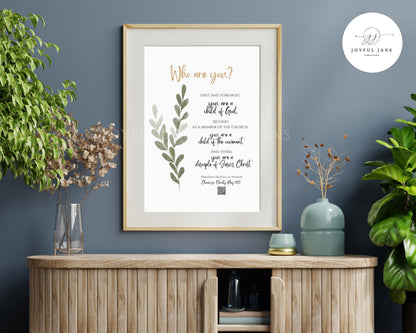 President Russell M. Nelson Quote - "Choices for Eternity" 3 Identities Printable - Digital Download
