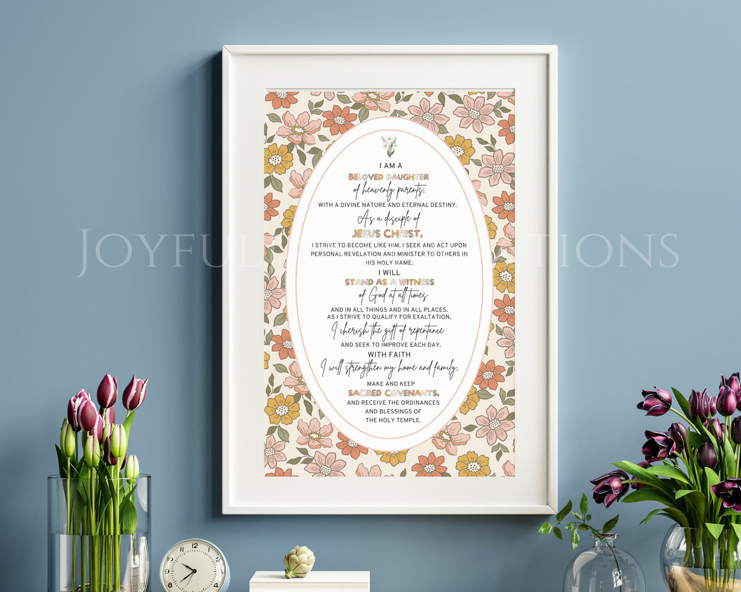 LDS Young Women Theme Poster - Bulletin Board Printable